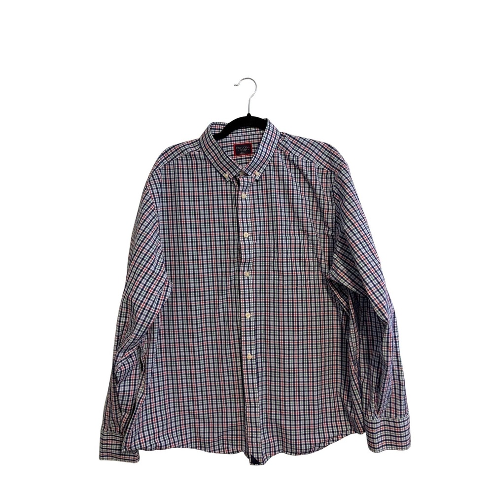 UNTUCKIT‎ Mens XX Large Relaxed Fit Plaid Long Sleeve Button Down Shirt Cotton